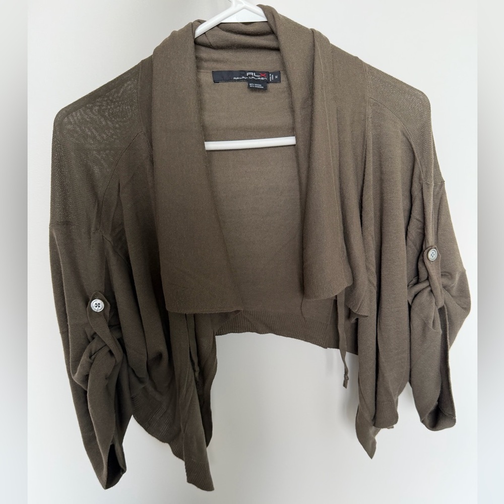 Ralph Lauren Olive Green Women's Shrug